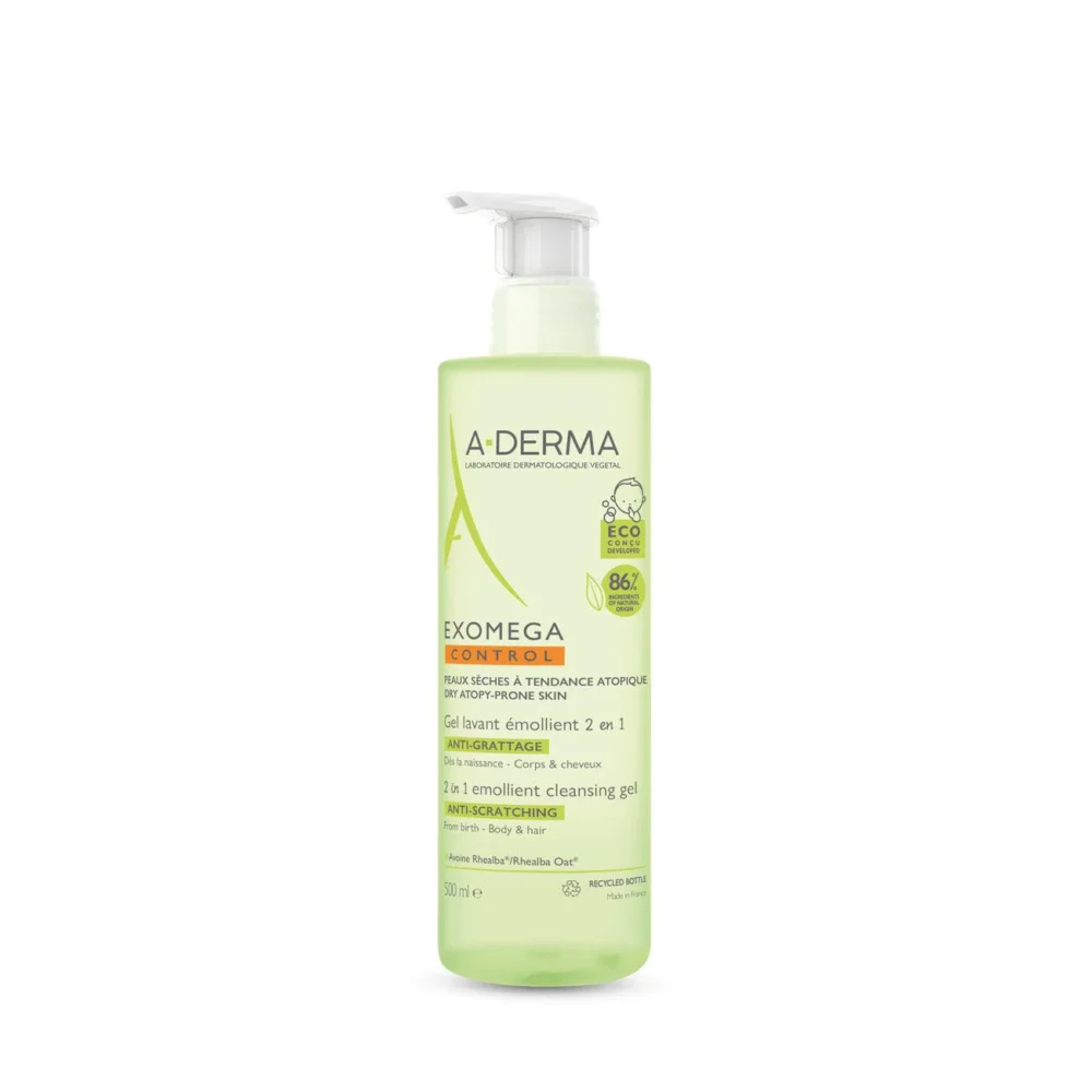 A-DERMA Exomega Control Emollient Cleansing Gel 200ml - Image 2